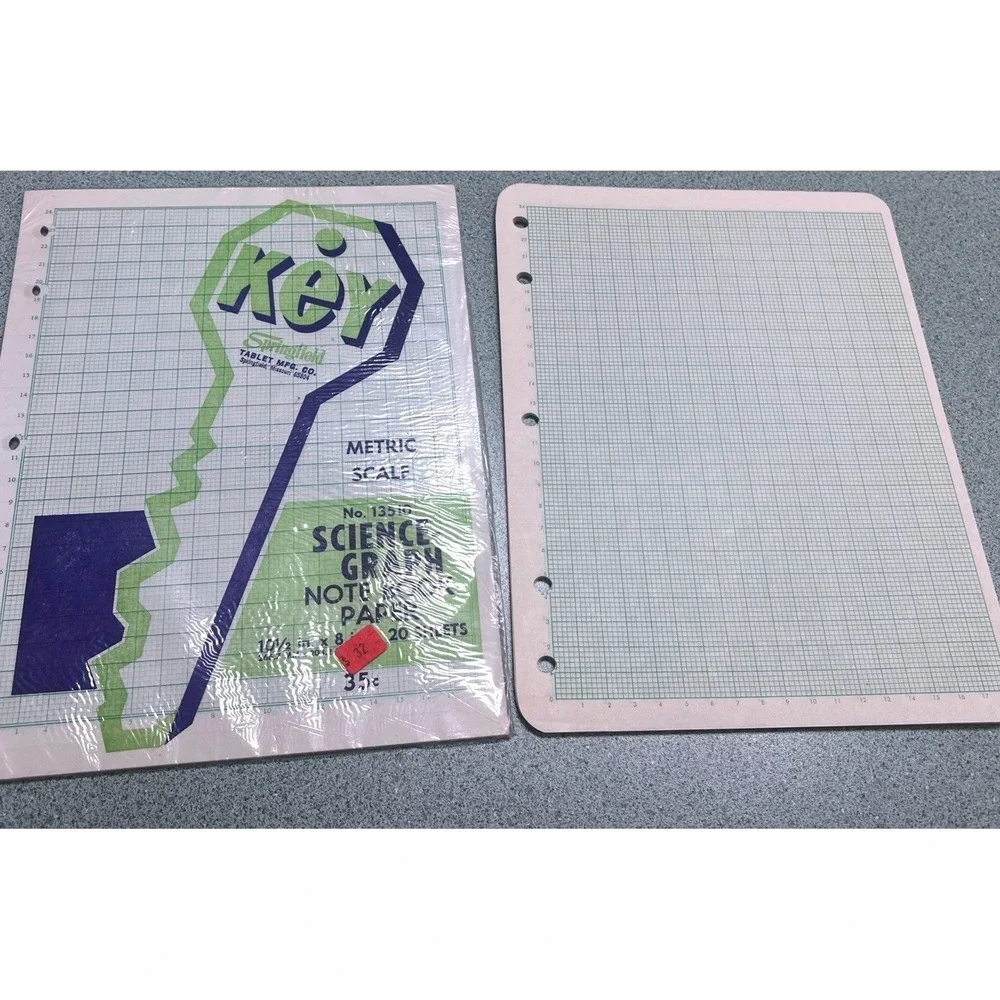 Springfield Tablet MFG Co Missouri Science Graph‎ Note Book Paper Metric Scale